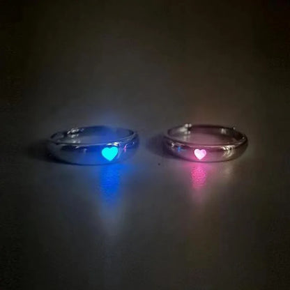 Luxury Zircon Heart Rings for Women Opening Adjustable Weave