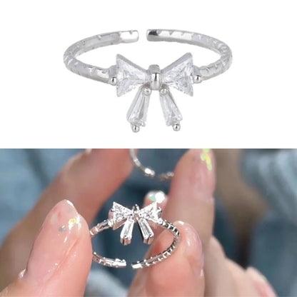 Luxury Zircon Heart Rings for Women Opening Adjustable Weave