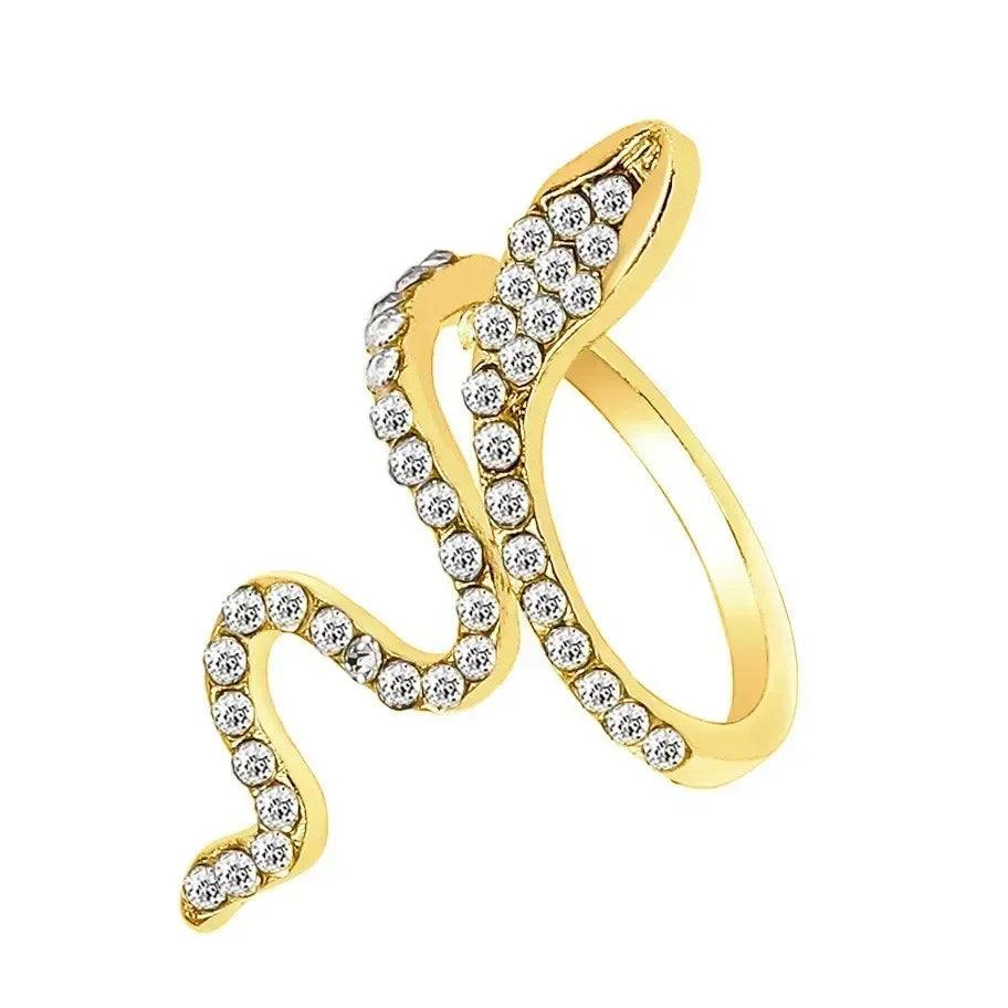 Women Gothic Open Snake Ring Adjustable Animal Ring