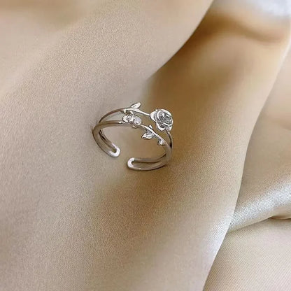 Fashion Goth Double Layer Rose Couple Rings for Men