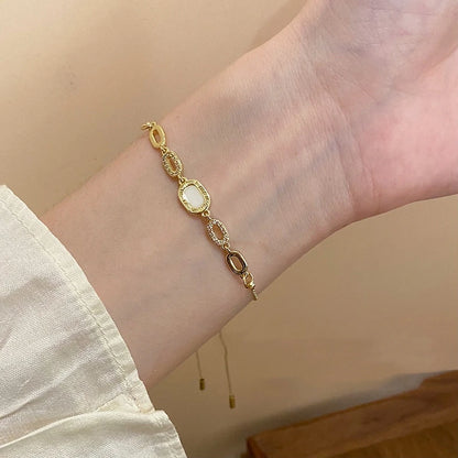 New Luxury Gold Zircon Bracelet for Women Elegant
