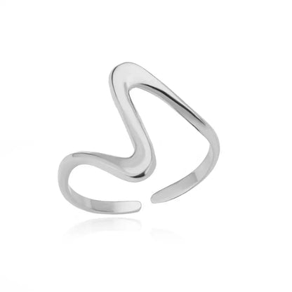 Stainless Steel Rings for Women Waterproof Open Gold