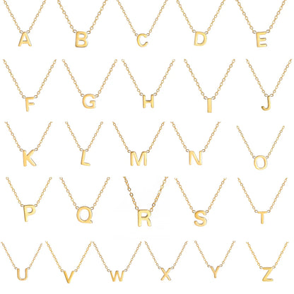 Cazador Minimalist Initial A-Z Letter Necklace for Women