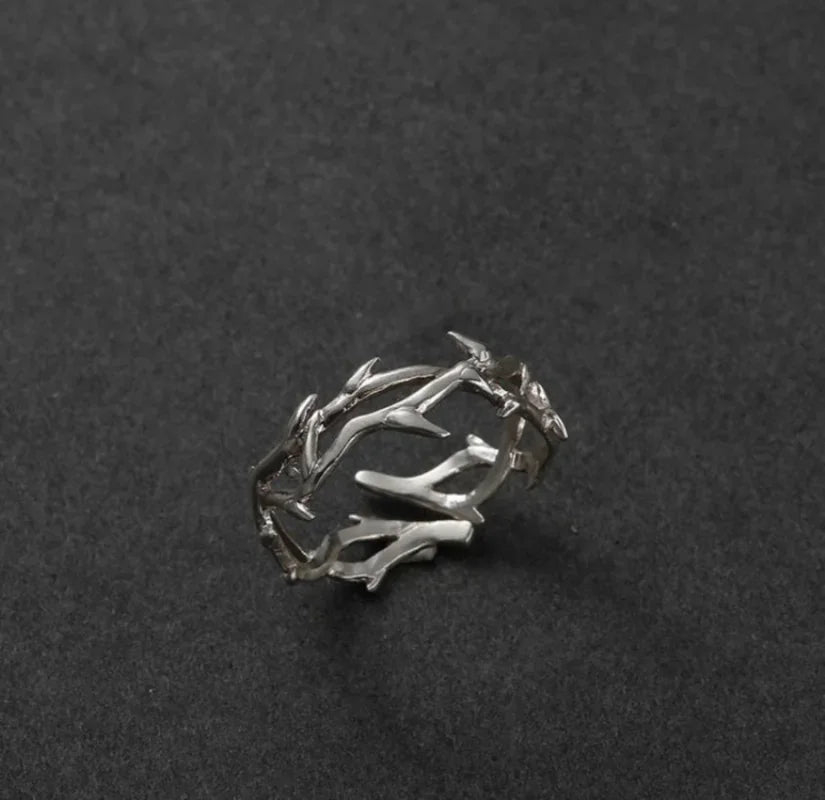 Fashion Goth Double Layer Rose Couple Rings for Men