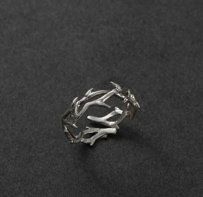 Fashion Goth Double Layer Rose Couple Rings for Men