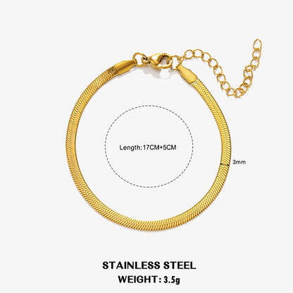 Hot Classic Unisex Flat Snake Chain Choker Necklace