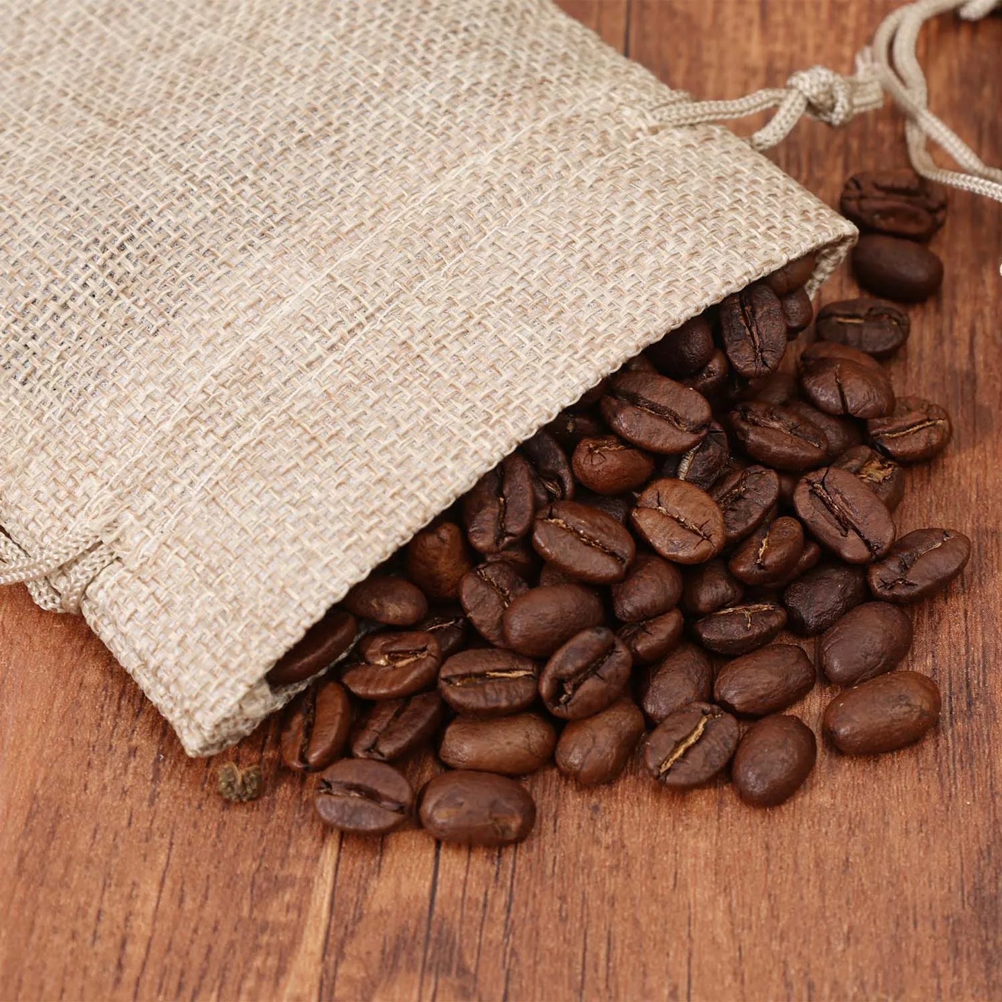 Drawstring Burlap Gift Bags Coffee Bean Linen Bag