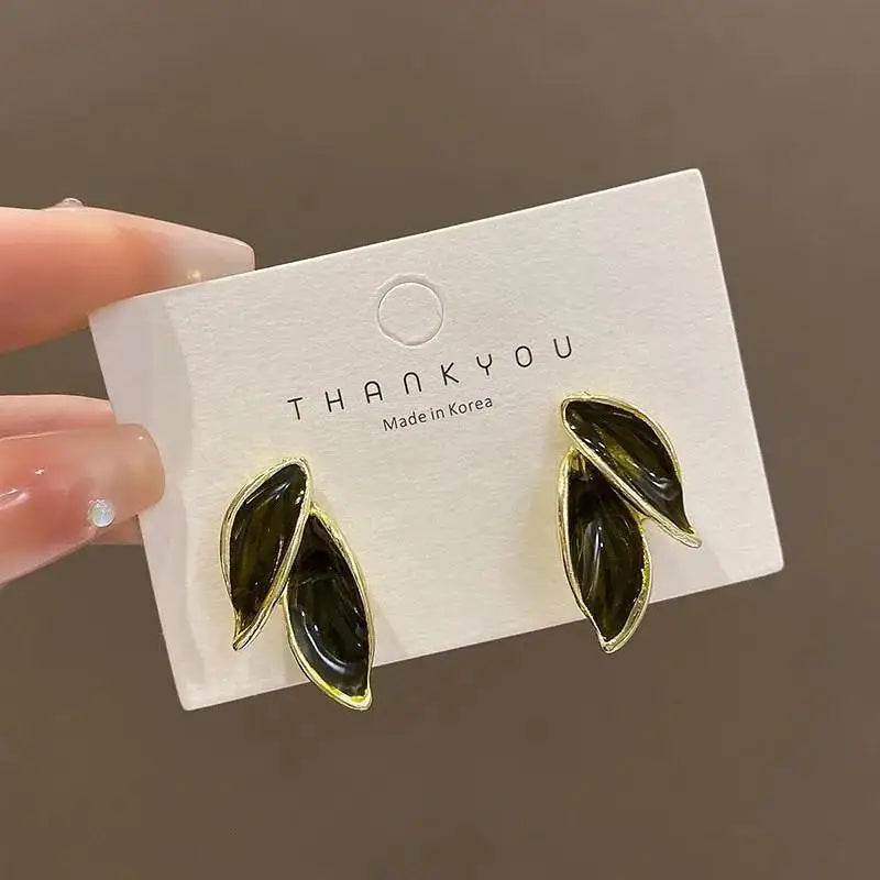 Korean Vintage Pearl Crystal Earrings For Women Jewelry