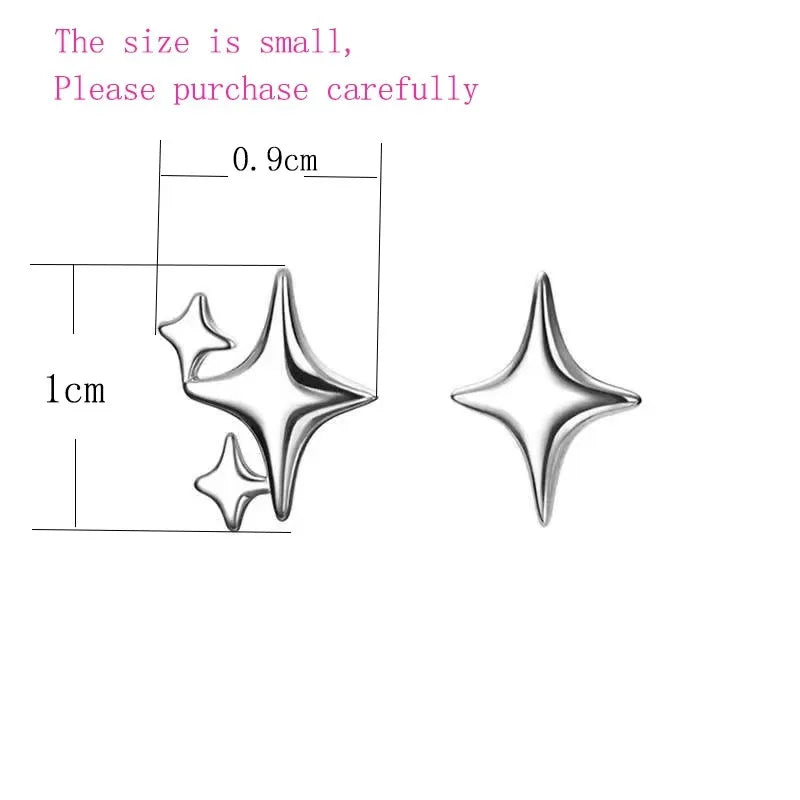 VENTFILLE Sterling Silver Star Earring for Women Girl Personal
