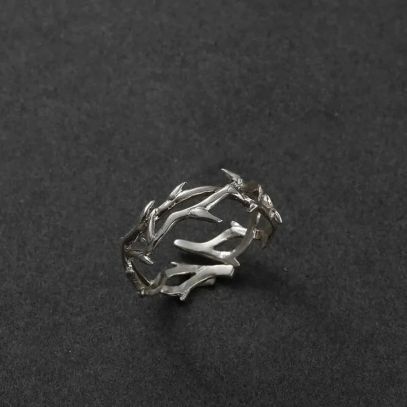 Fashion Goth Double Layer Rose Couple Rings for Men