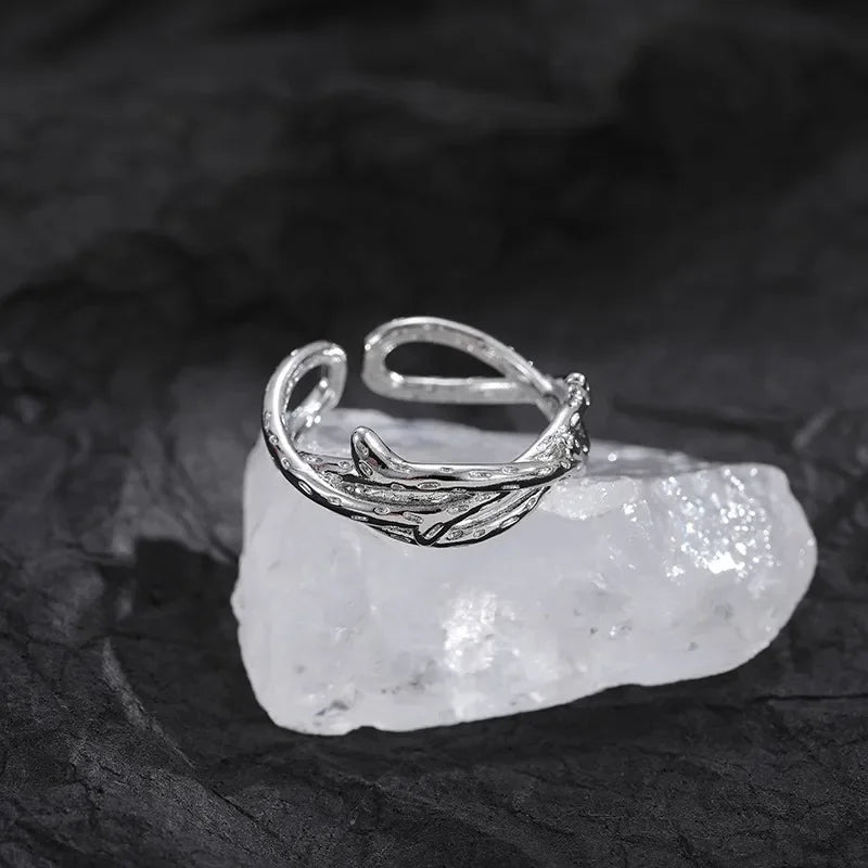 Fashion Goth Double Layer Rose Couple Rings for Men