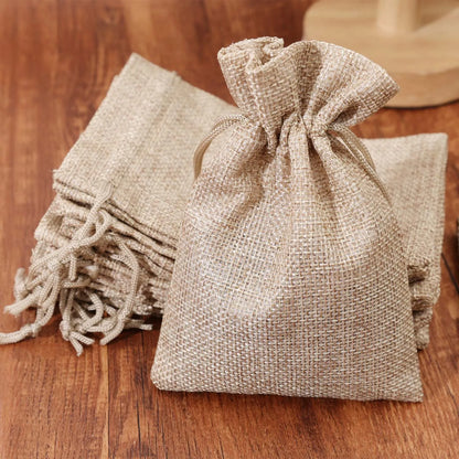 Drawstring Burlap Gift Bags Coffee Bean Linen Bag