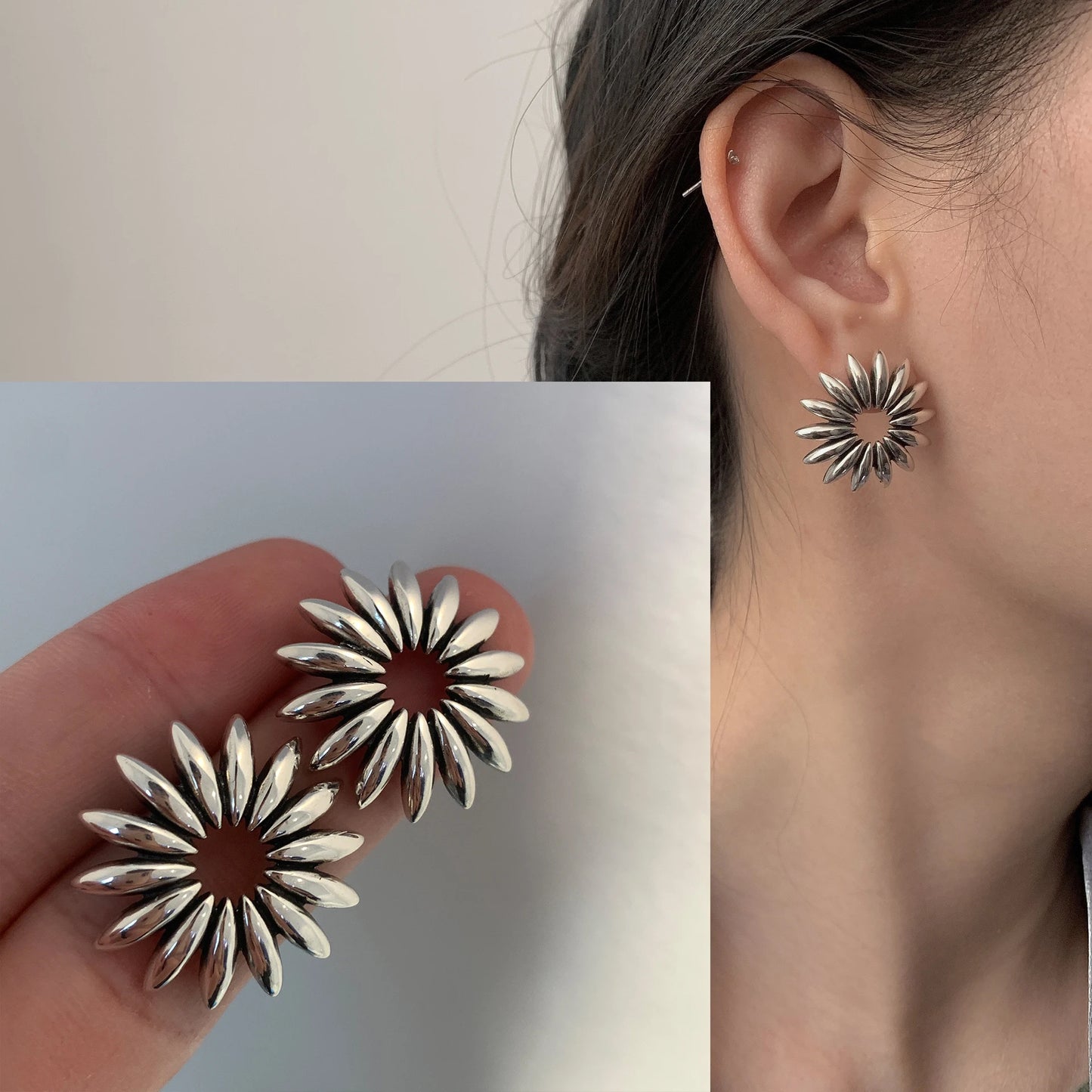 VENTFILLE Sterling Silver Star Earring for Women Girl Personal
