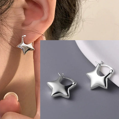 VENTFILLE Sterling Silver Star Earring for Women Girl Personal