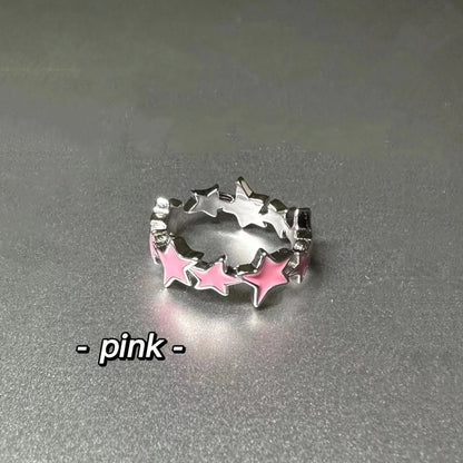 Luxury Zircon Heart Rings for Women Opening Adjustable Weave