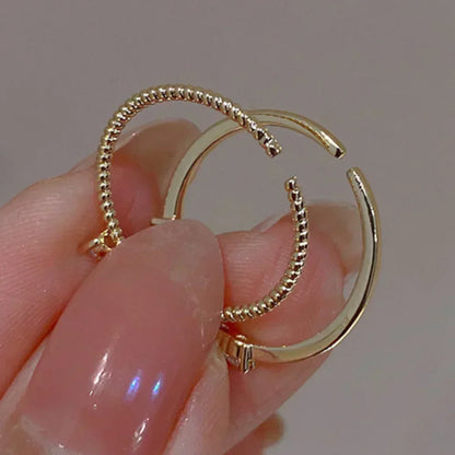 Luxury Zircon Heart Rings for Women Opening Adjustable Weave