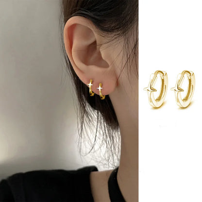 VENTFILLE Sterling Silver Star Earring for Women Girl Personal