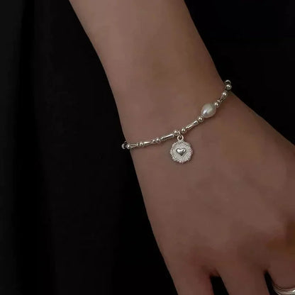 Sterling Silver Bracelet Partial Pearls Knots Bracelets