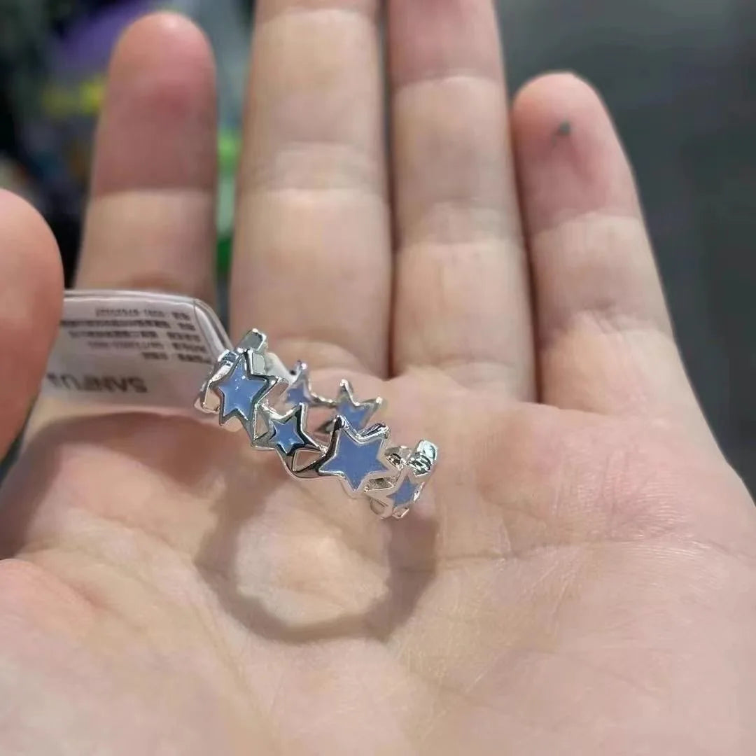 Luxury Zircon Heart Rings for Women Opening Adjustable Weave