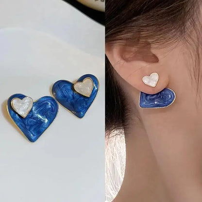 Korean Vintage Pearl Crystal Earrings For Women Jewelry