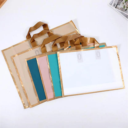 Custom logo frosted shopping bags plastic gift bags