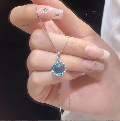 Fashion Sterling Silver Round Zircon Necklace Choker