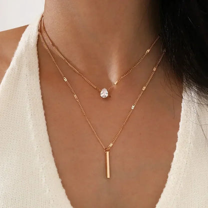 Multilayer Pendant Necklace on Neck Chain Women