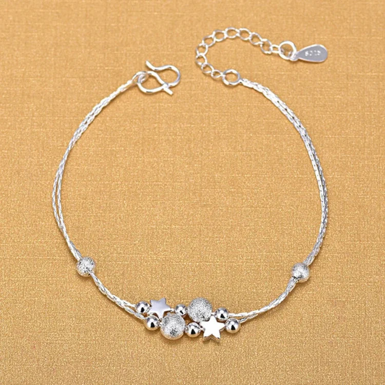 Sterling Silver Bracelet Partial Pearls Knots Bracelets