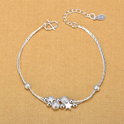 Sterling Silver Bracelet Partial Pearls Knots Bracelets