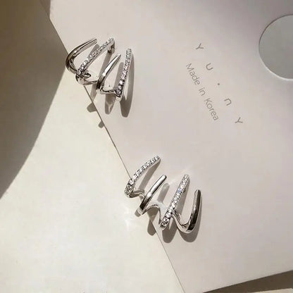 Korean Vintage Pearl Crystal Earrings For Women Jewelry
