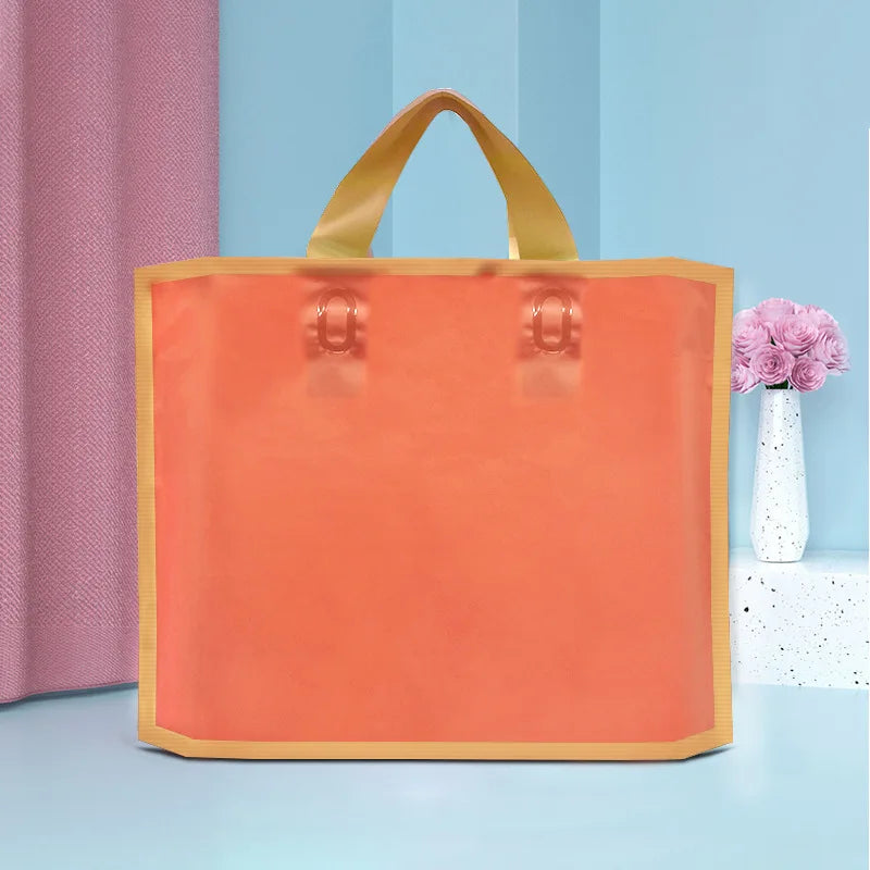 Custom logo frosted shopping bags plastic gift bags