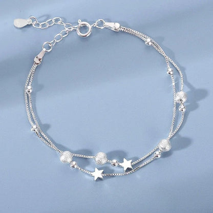 Sterling Silver Bracelet Partial Pearls Knots Bracelets