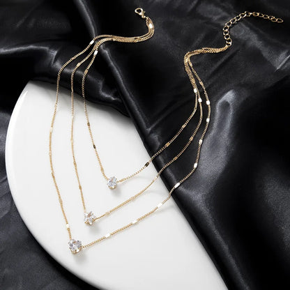 Multilayer Pendant Necklace on Neck Chain Women