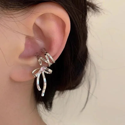 Pink Butterfly Ear Cuff Earrings For Women Girls Fashion