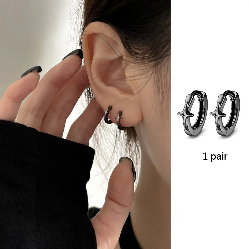 VENTFILLE Sterling Silver Star Earring for Women Girl Personal