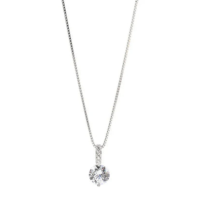 Fashion Sterling Silver Round Zircon Necklace Choker