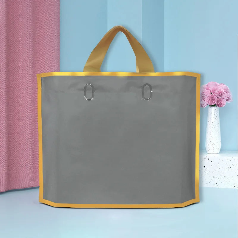 Custom logo frosted shopping bags plastic gift bags