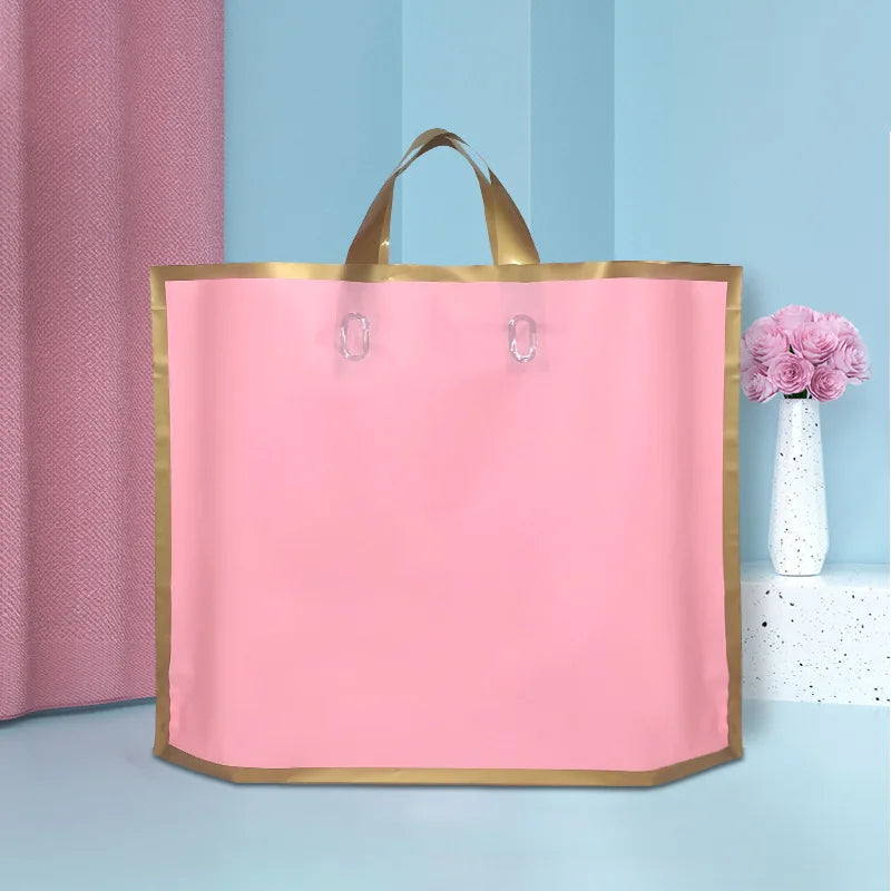 Custom logo frosted shopping bags plastic gift bags